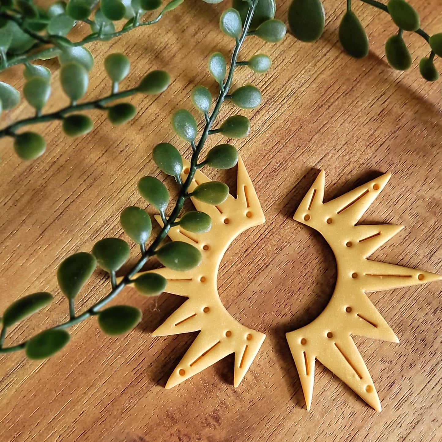 SUNBURST- Polymer Clay Stud Earrings